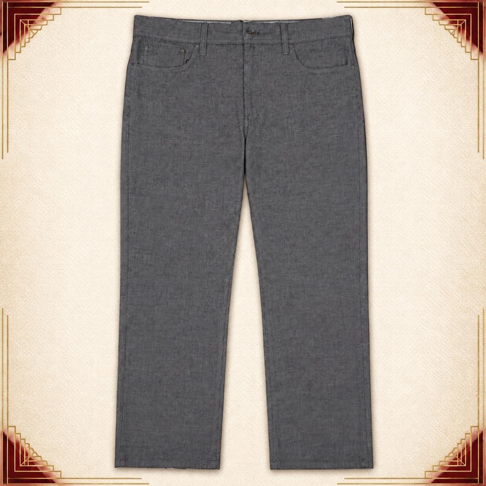 English Laundry Men's 34x30 Micro Check Stretch Straight Leg Gray Pants 1119710